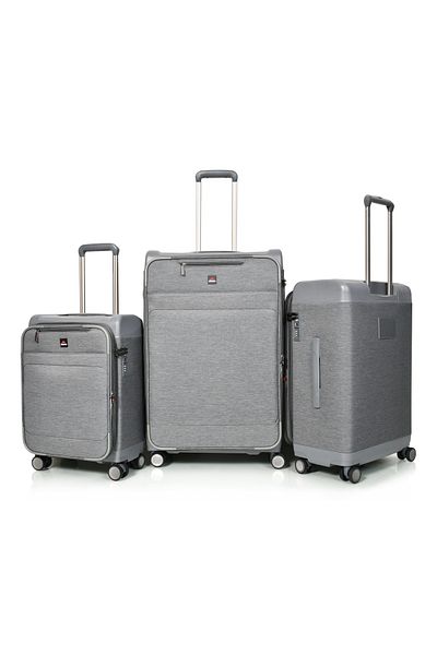 MORANO Murano 3-Piece Fabric and Polycarbonate Luggage Set, 28/24/20 Inch