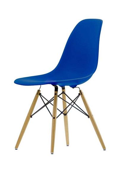 Taimi Modern Style Plastic Dining Chair Mid Century Modern DSW Chair, Shell Lounge ,Blue