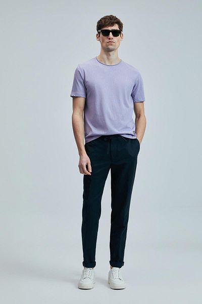 Lufian Ανδρικό μπλουζάκι Junya Slim Fit Lilac (111020259)