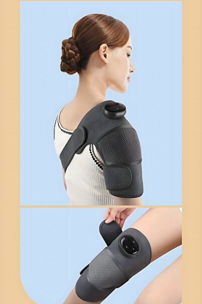 Mega Plus Şarjlı Dirsek Omuz Kol masaj aleti ısıtmalı titreşim tedavisi eklem fizyoterapi Masaj