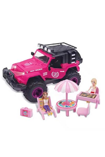 rexa Mini Plastic pink Doll Cars Beautiful Girl Fashion Camping Doll Play Set Toy