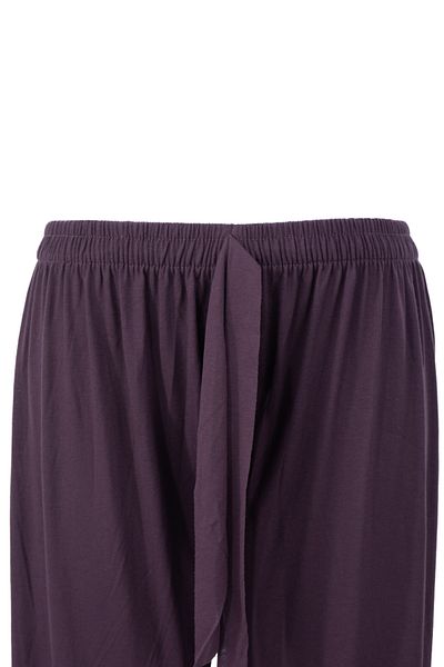 Oppland Women's Elastic Waist Large Size Comfortable Full-Mold Lycra Viscose Combed Fabric Trousers