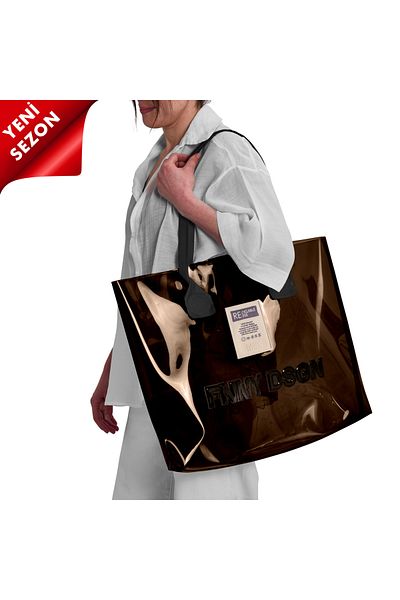 Funny Design 2025 Νέας σεζόν Splendid Beach Bag Μαύρη