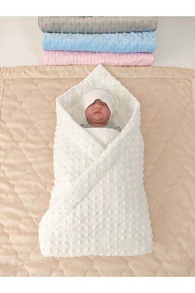 Bebella Quilted Chickpea Baby Swaddle Blanket – Double Sided / Seasonal / Newborn / Hospital Release