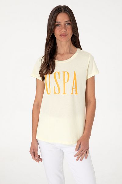 U.S. Polo Assn. Women's Lemon Crew Neck T-Shirt 50305842-Vr035
