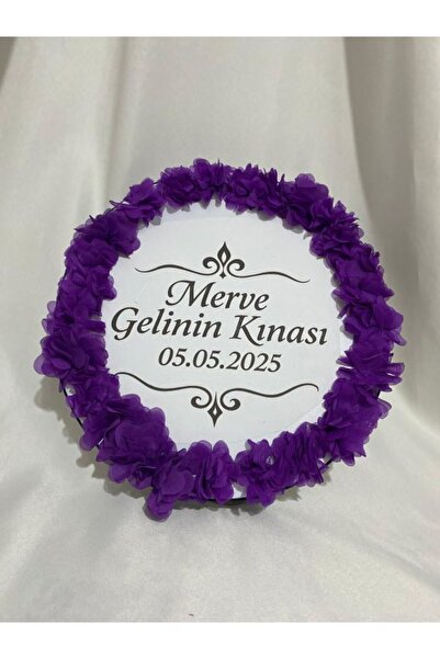 ARHEDİYELİK Gelin Tefi 30cm,Özel TasarımTef–Lazer Güllü, İsim ve Tarih Yazılı...
