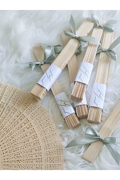 Atolye219 Hediyelik yelpaze (25 adet) bride parti veya kına hatıralığı