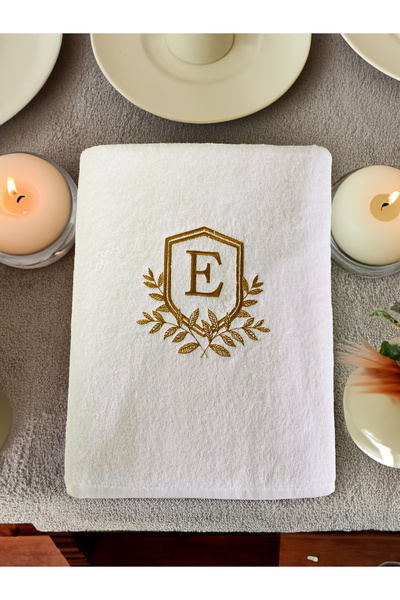 Lucy and Home KİŞİYE ÖZEL HARF NAKIŞLI BEYAZ HAVLU 40X60cm