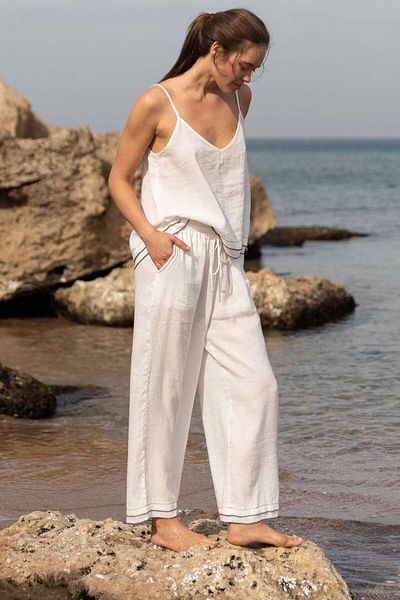 JOJOMIA Lole Women's Trousers Cream-Anthracite