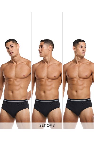 R&B 3 Pack Solid Briefs