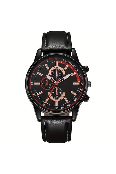 Feron accessories Men's Wristwatch – Leather Band 3 Colors Tm-516