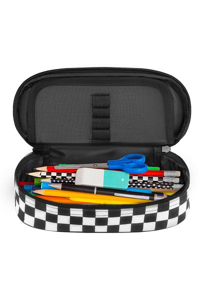 zagatto Pencil Case, Zagatto®, Black-White, Chessboard Pattern, Waterproof, 1 Compartment, ZG852