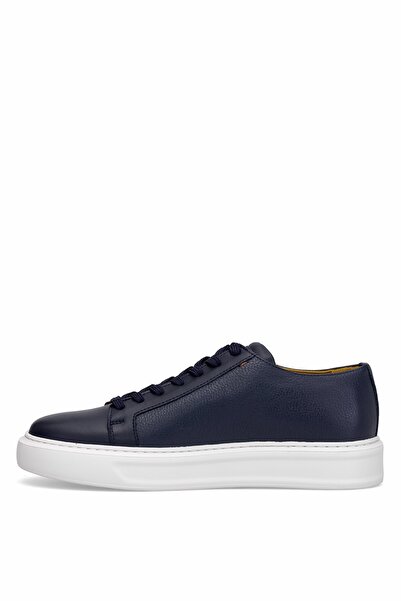 MARCOMEN 152-17494 Men's Genuine Leather Classic Sneaker Navy Blue