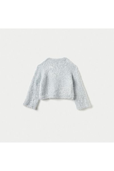 Juniors Textured Sweater With Long Sleeves And Crew Neck