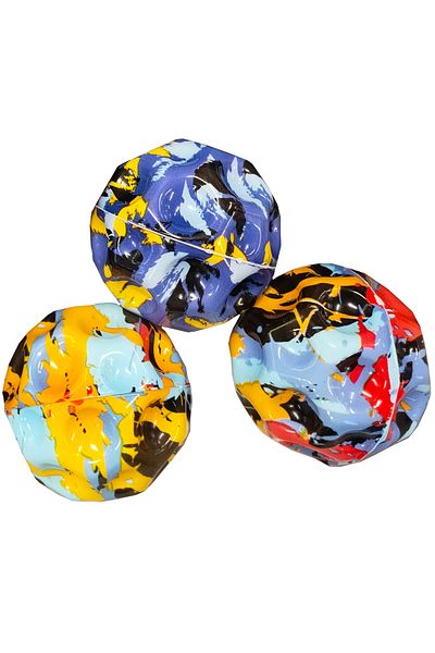 OEM Set 3 mingi Saltarete cu lumini, super space ball, culoare camuflaj colorat, 7 cm