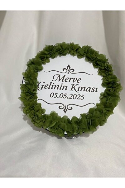 ARHEDİYELİK Gelin Tefi 30cm,Özel TasarımTef–Lazer Güllü, İsim ve Tarih Yazılı...