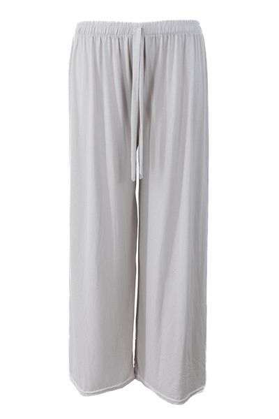 Oppland Women's Elastic Waist Large Size Comfortable Full-Mold Lycra Viscose Combed Fabric Trousers
