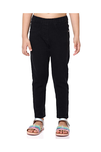 R&B Solid Skinny Fit Jeans with Elastic Waist