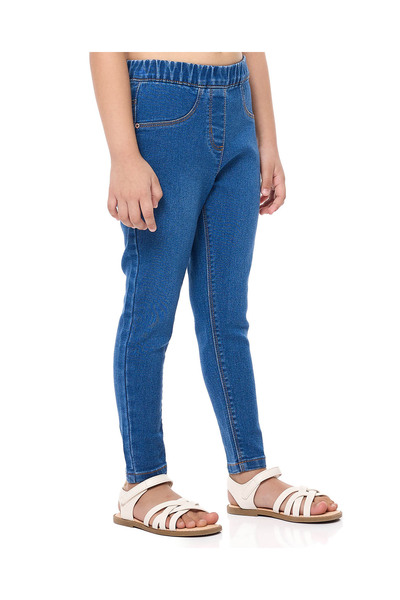 R&B Washed Skinny Fit Jeans with Elastic Waist