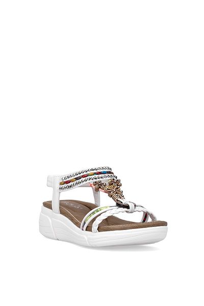 Guja 25Y154-4 Women's Stone Wedge Heel Sandals White