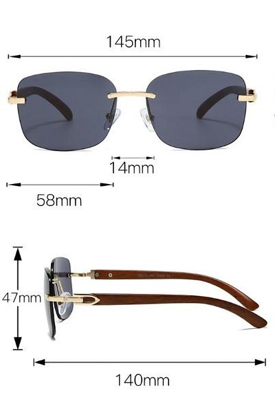 Escales Women's Rimless Sunglasses Es172