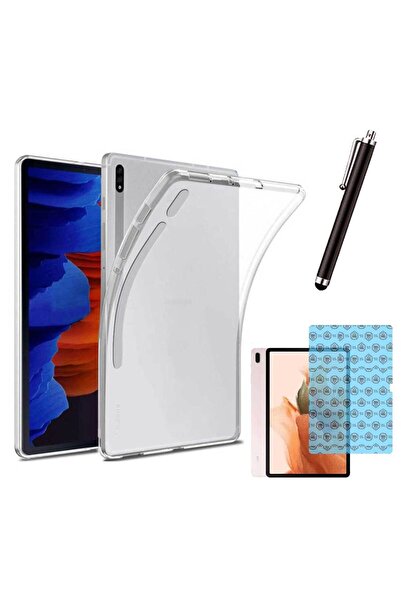 Smart Tech Samsung Galaxy Tab S7 Fe T737 Compatible Transparent Case Glass Pe...