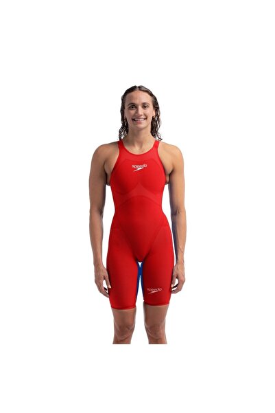 SPEEDO بدلة سباحة LZR Valor 2.0 مفتوحة من الخلف للنساء من الجلد
