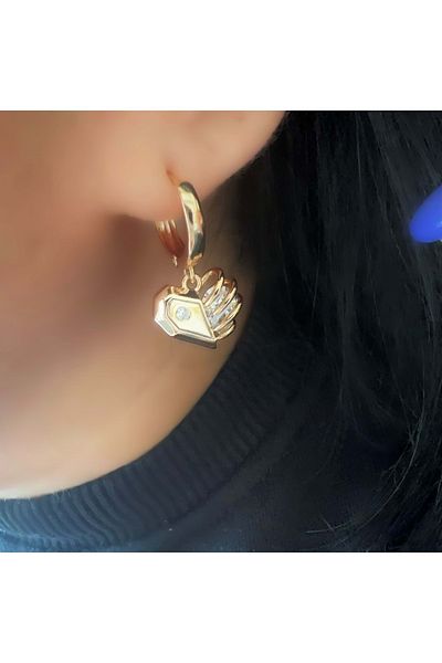 ACAR TAKI Xuping Heart Earrings-Rose Acr4622
