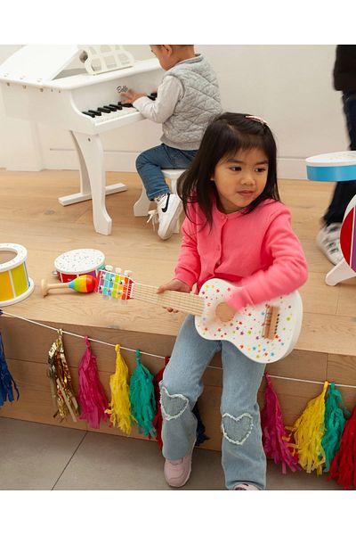 MA Children's Guitar 53x17x5.5 Cm,wood And Plastic Terial,recommended For Children Over 3 Years Old