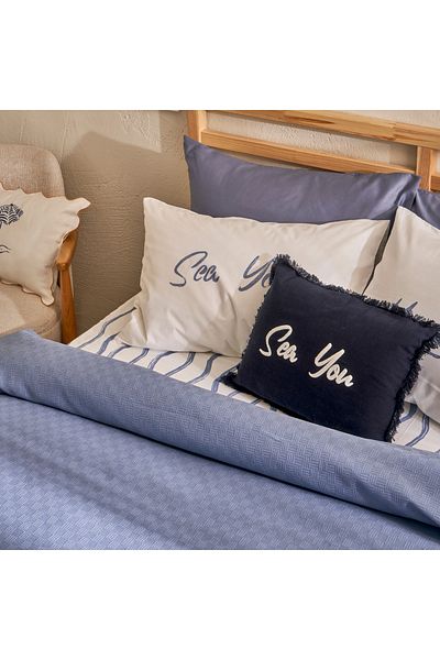 Bella Maison 100% Cotton Marine Single Pique Set Navy Blue (150X220 cm)