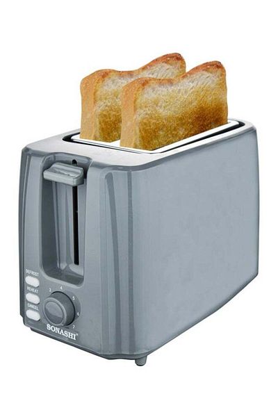 sonashi 2 Slice Bread Toaster - Adjustable 7 Browning Control with Slide Out Crumb Tray | Defrost, Reheat an