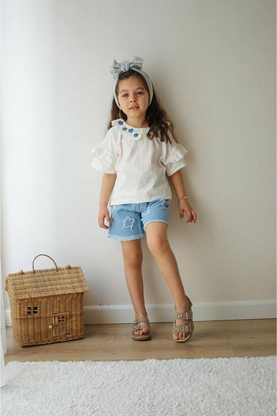 Yalçınoğlu Kids Girls' Special Day Holiday Suit I Summer Girls' Combination I Double Girls' Set