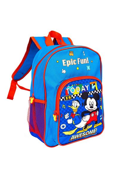 OEM Ghiozdan pentru gradinita, Mickey Mouse, 2 compartimente, 32 cm