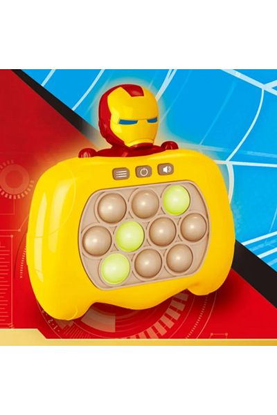 OEM Pop it console/electronic toy, with sound and lights, yellow, Iron Man