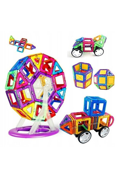 SARA Magnetic Toy Set — 125 Multicolored Pieces, Magnetic Blocks for Imagination & Motor Skills