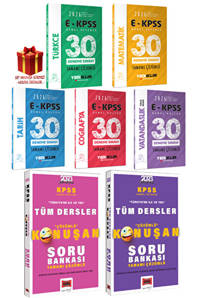 Yediiklim Yayınları 2026 Yediiklim EKPSS Deneme Seti+Yargı GY Soru Bankası+GY...