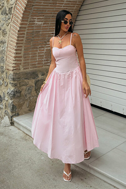 Seda Yalçın Atelier Pink Marino Dress with Breast Handles