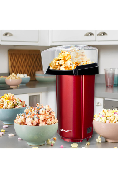 sonashi Popcorn Maker | Classic Style Machine makes Hot, Fresh, and Fat-Free popcorn anytime - On/Off Switch