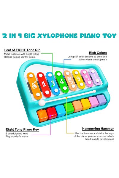 sallma Xylophone and Piano 2-in-1 for Children, Educational Musical Toy