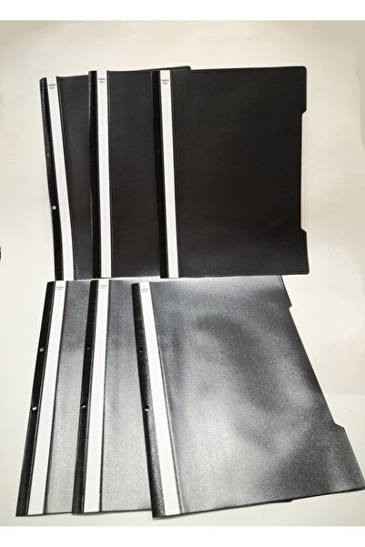 Noki Şeffaf Telli Dosya Siyah Renk 22x32 Ebadında A4 Boy Dosyalama 6 Adet