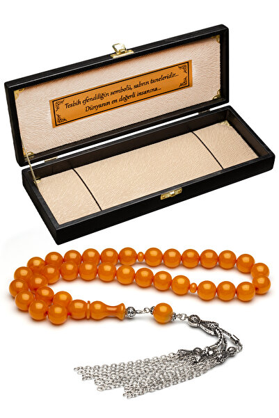 OTTOTESBİH Османски модел Havşa Delim 13 мм големи размери с венички пресовани кехлибарени броеници