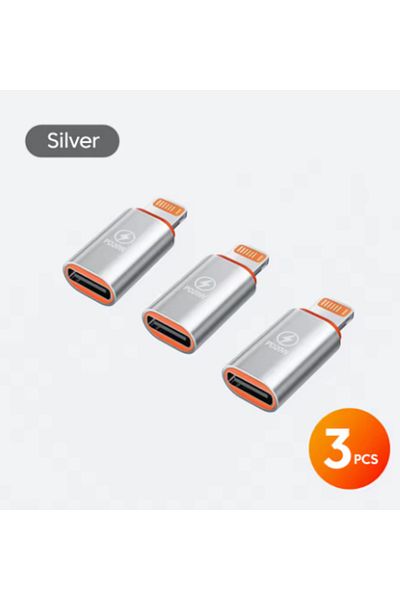 Choice 3pcs Silver 1-4pcs Pd20w Usb Type C To Lightning Charge Adapter For Ios Lightning Male To Type C Fem
