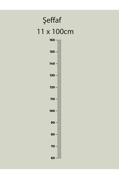 aiki Transparent Two-Way Baby & Kids Room Height Meter Wall Sticker