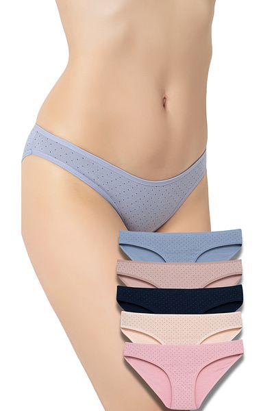 Ramior Women's 5-Piece Cotton Slip Panties Set