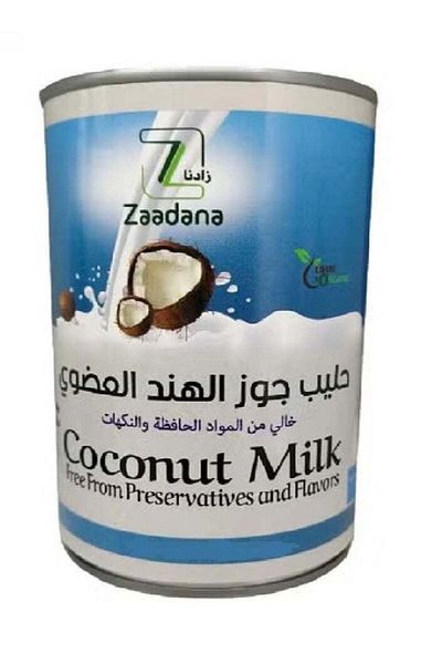 Zaadana حليب جوز الهند العضوي الخالي من الغلوتين - 400 مل