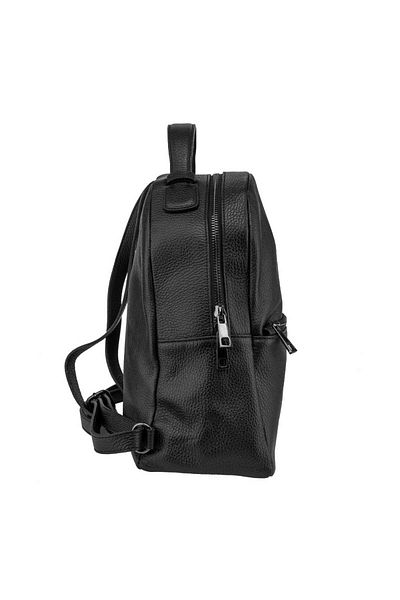 Toro Nero Rucsac de damă din piele naturală neagră Mini one