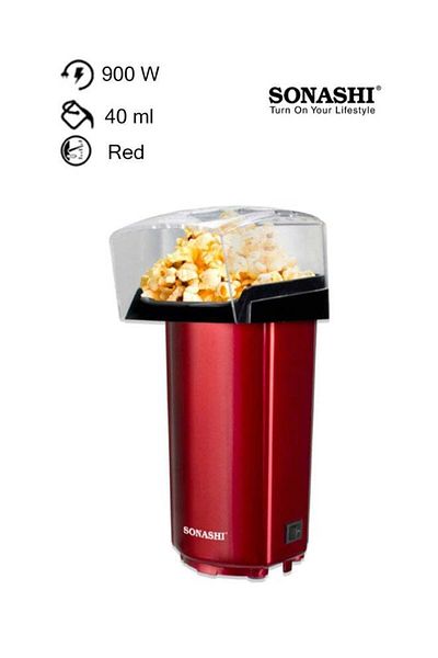 sonashi Popcorn Maker | Classic Style Machine makes Hot, Fresh, and Fat-Free popcorn anytime - On/Off Switch