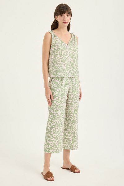 Masha Kate Patterned Culotte Trousers