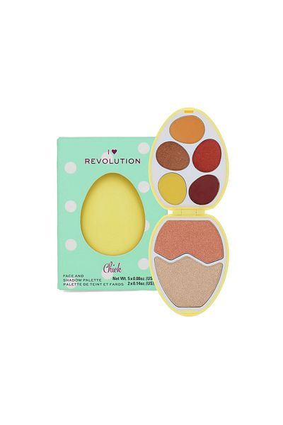 MAKEUP REVOLUTION Paleta farduri Makeup Revolution I ♥ Revolution Easter Egg Face and Shadow Palette, Chick