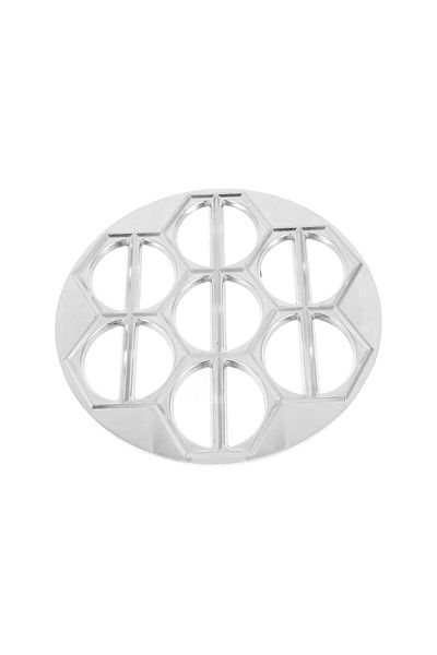 zola Ravioli or dumpling mold, Zola, 14 semicircles, mold diameter 24.2 cm, stainless steel, silver